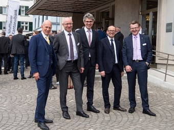 v.l.n.r: Martin Vogel, Stefan Klaiber, Prof. Dr. Donato Scognamiglio, Renato Piffaretti und Werner Gut Referenten 2018